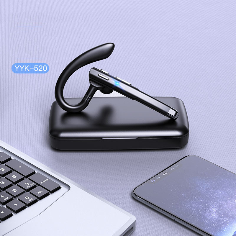 CarryCircuit Single-Ear Bluetooth Business Headset with Charging Case