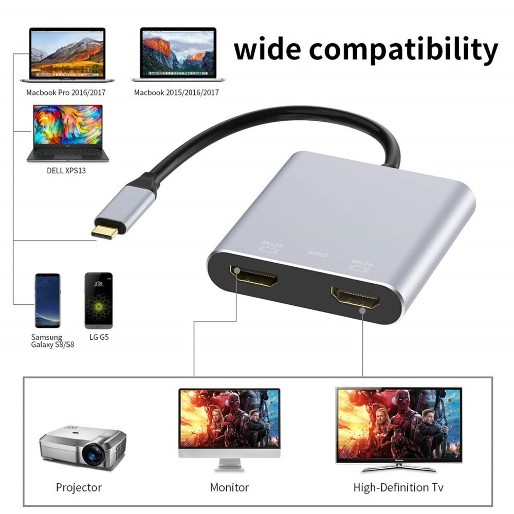 CarryCircuit Dual HDMI USB-C Hub | 2-in-1 & 4-in-1 Options