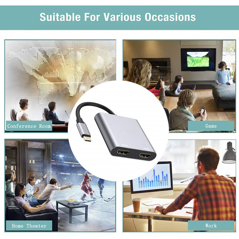 CarryCircuit Dual HDMI USB-C Hub | 2-in-1 & 4-in-1 Options