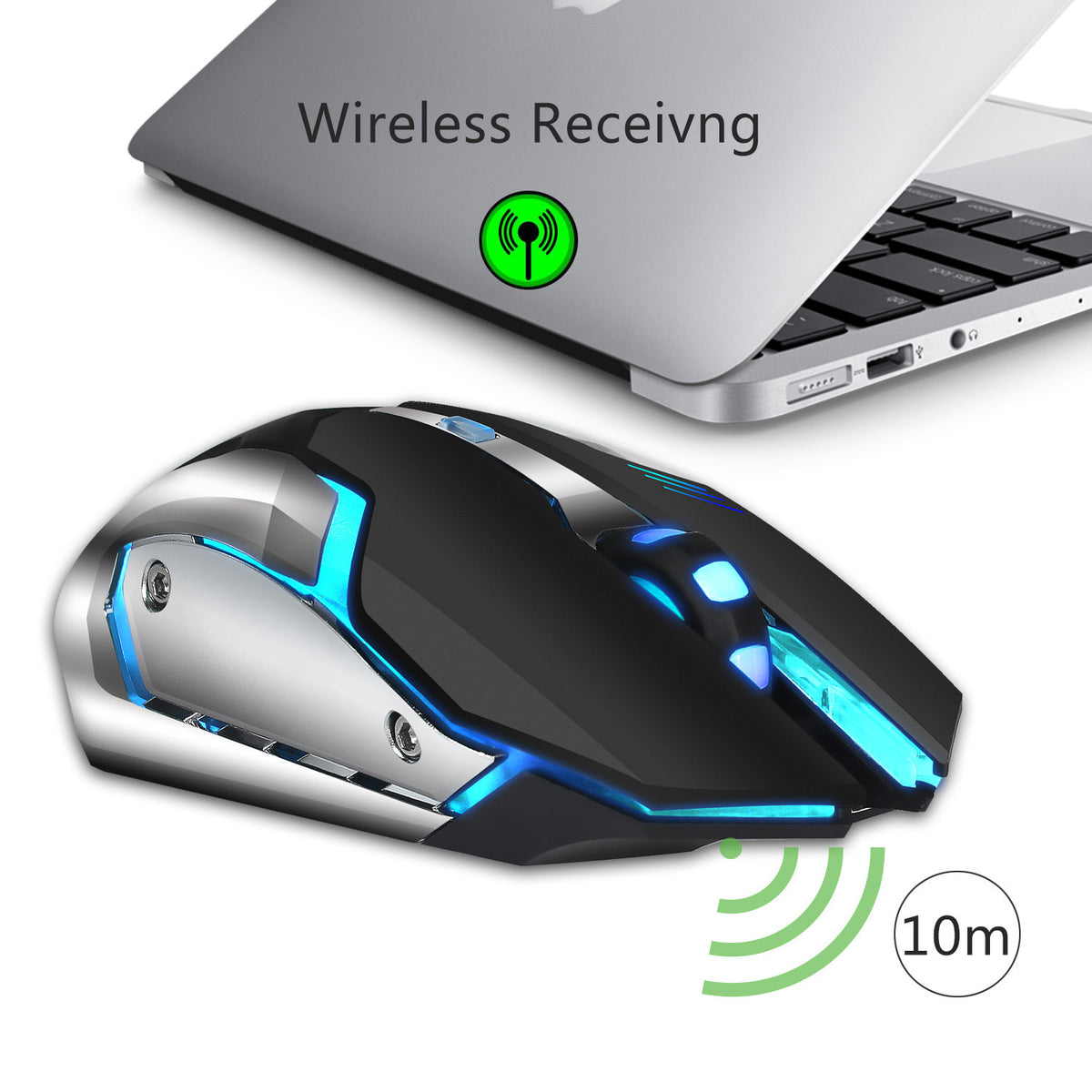 CarryCircuit Rechargeable RGB Wireless Mouse | 2.4GHz