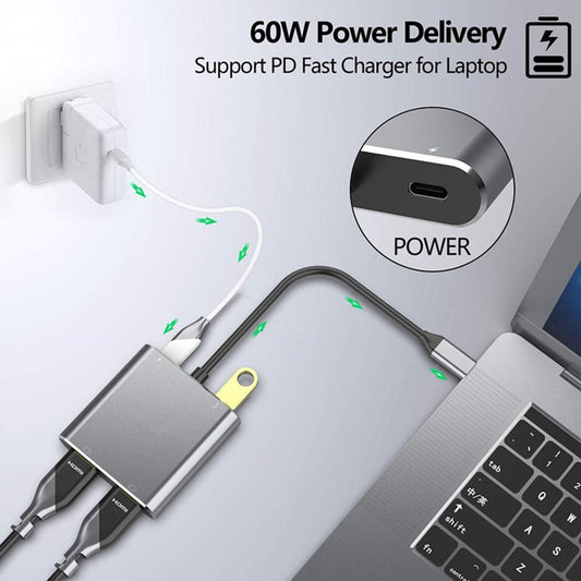 CarryCircuit Dual HDMI USB-C Hub | 2-in-1 & 4-in-1 Options