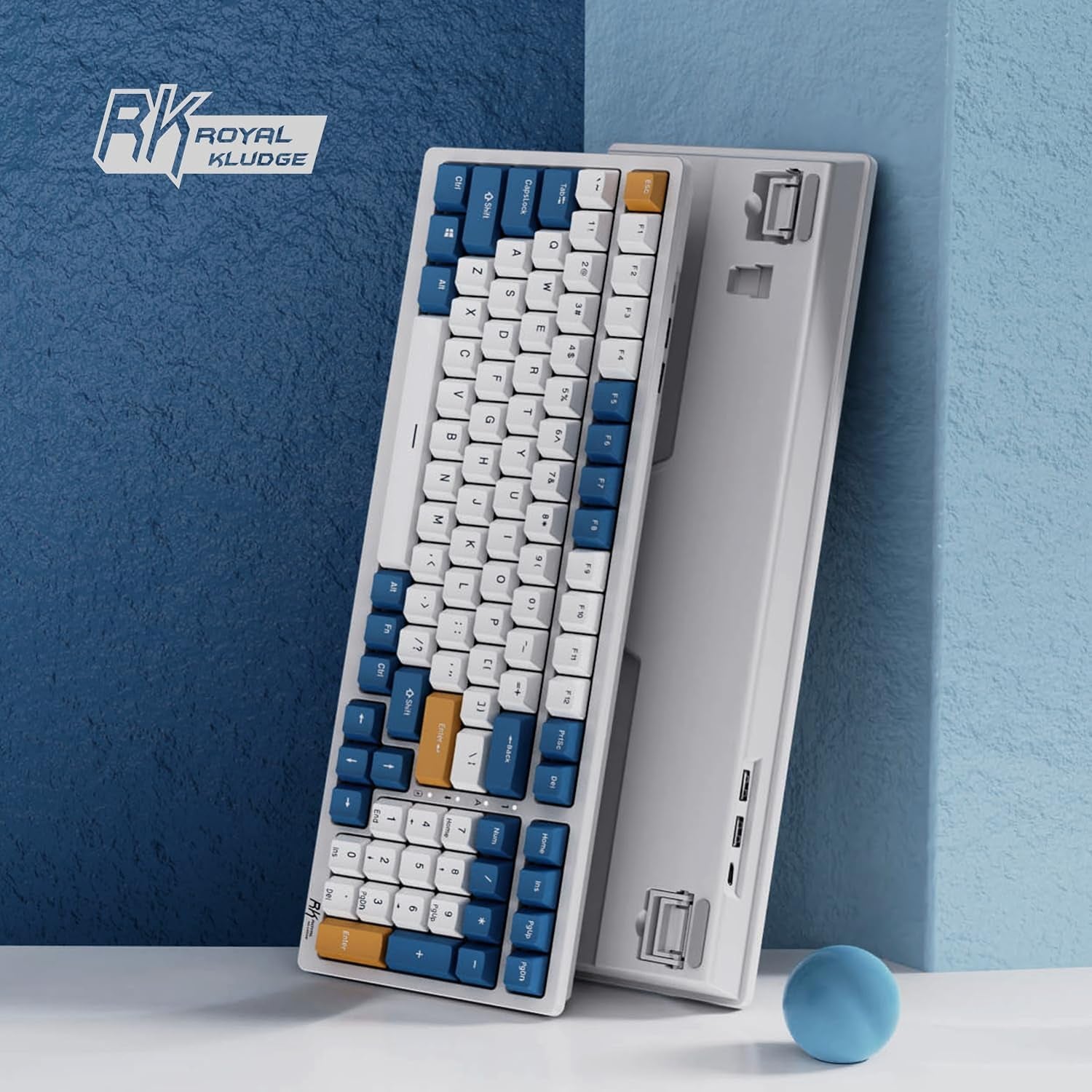 RK98 Wireless Mechanical Keyboard, 100 Keys 98% Layout with Custom Switches Hot Swappable, Tri-Mode BT5.1/2.4G/USB-C Full Size Gaming Keyboard with Numpad RGB, Brown Switch