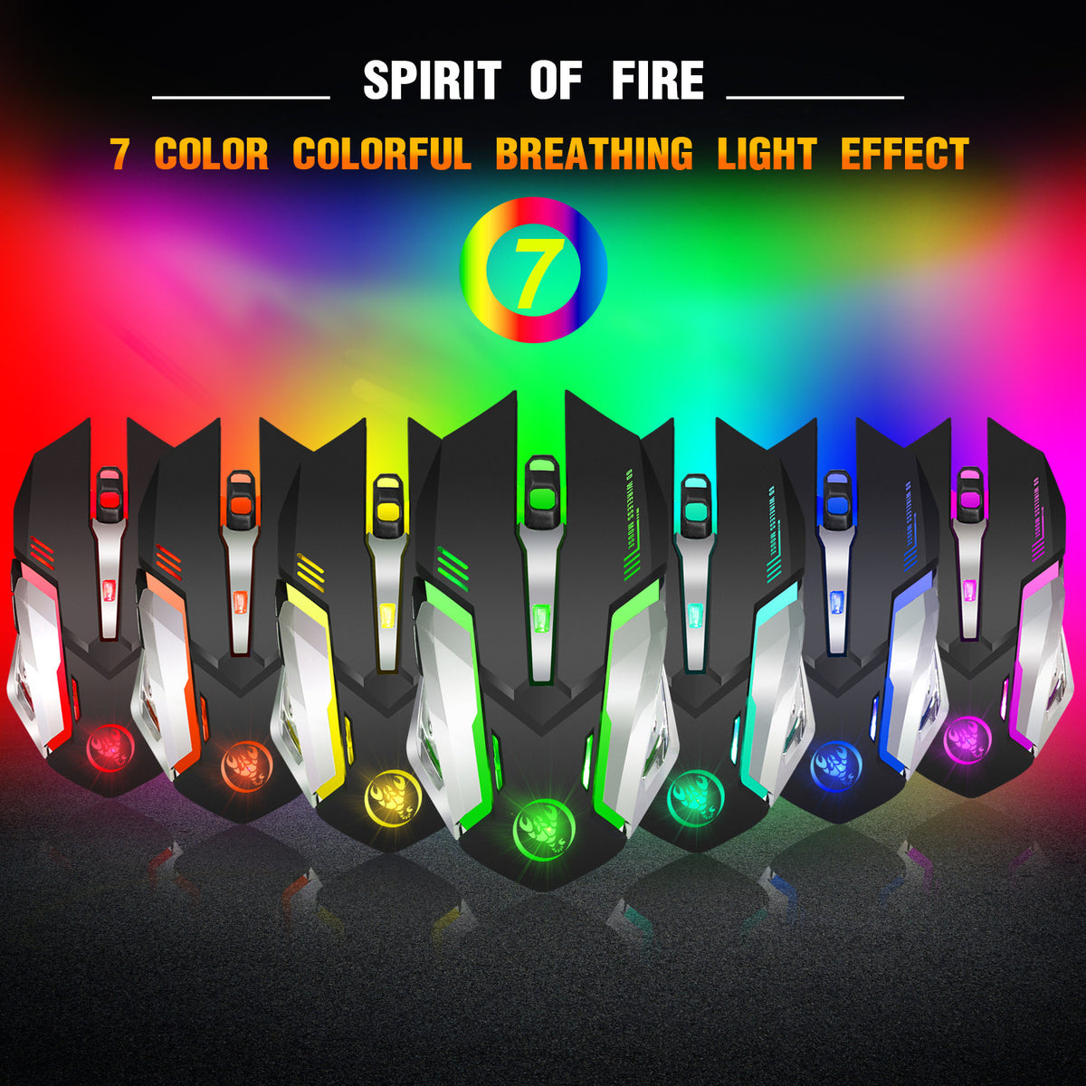 CarryCircuit Rechargeable RGB Wireless Mouse | 2.4GHz