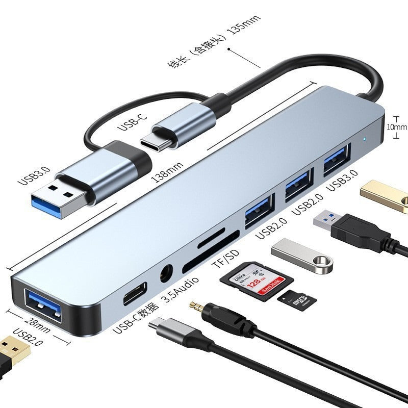 CarryCircuit 8-in-1 USB-C & USB-A Multi-Port Hub