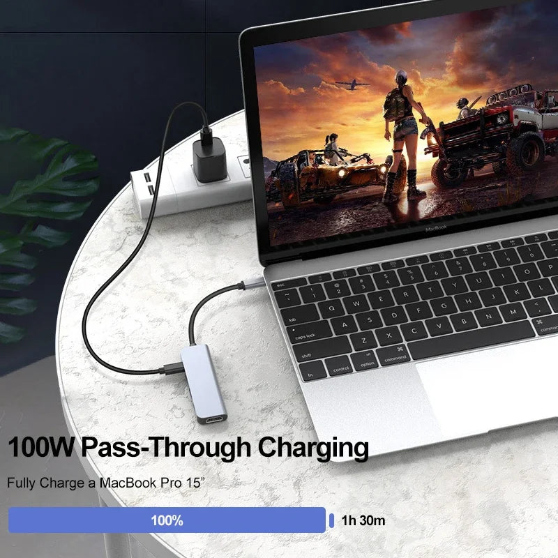 CarryCircuit 5-in-1 USB-C Hub | 4K HDMI & 100W PD