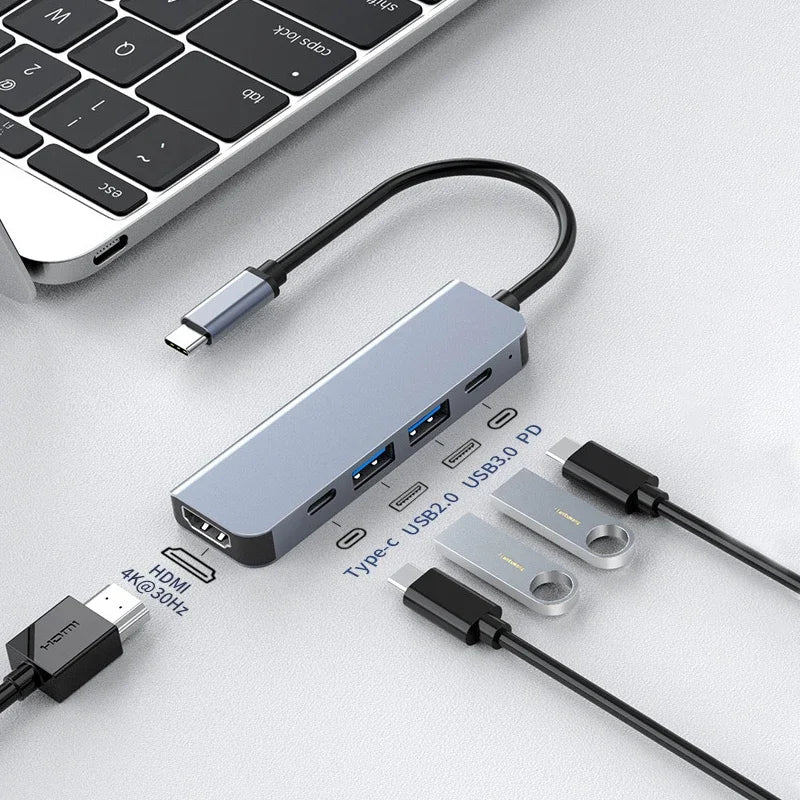 CarryCircuit 5-in-1 USB-C Hub | 4K HDMI & 100W PD