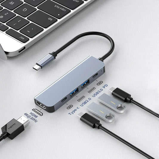 CarryCircuit 5-in-1 USB-C Hub | 4K HDMI & 100W PD